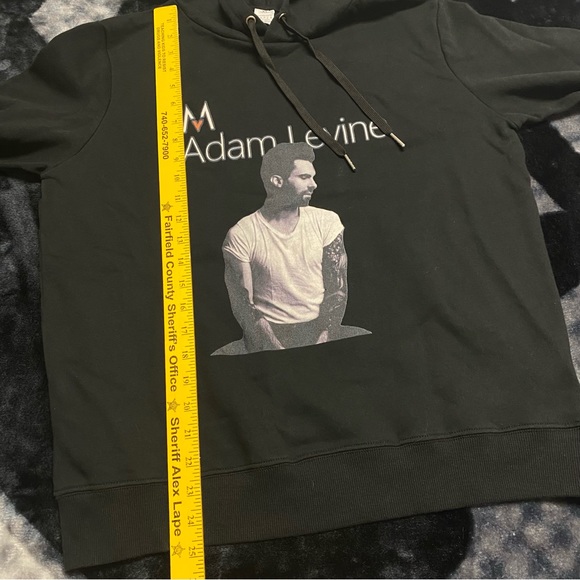 Adam Levine Hoodie Womens XL Black Maroon 5 Punk Pop Rock Concert Kidcore School - Picture 4 of 6